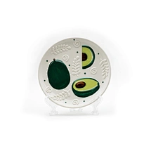 Avocado Plate, Avocado Decor, Ceramic Avocado Appetizer Plate
